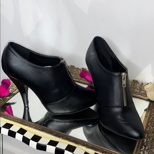 Olivia Miller Black Zipper Ankle Boots